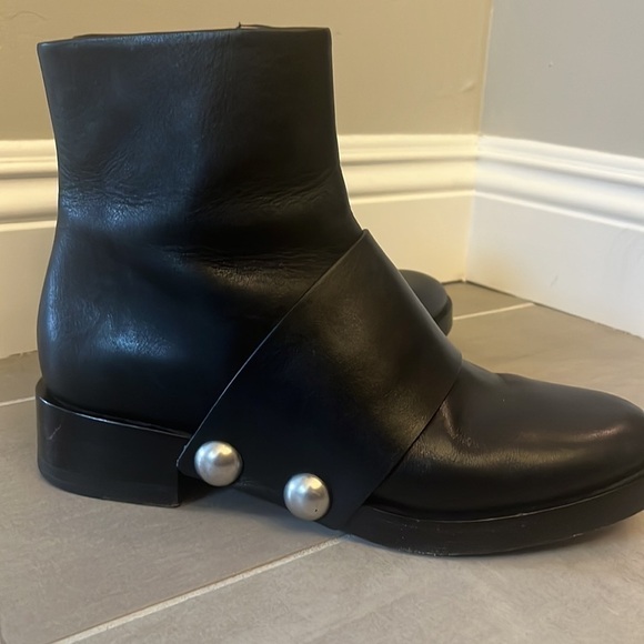 Alexander Wang Hanne Leather Ankle Boots Size 39​​​ - Picture 7 of 10